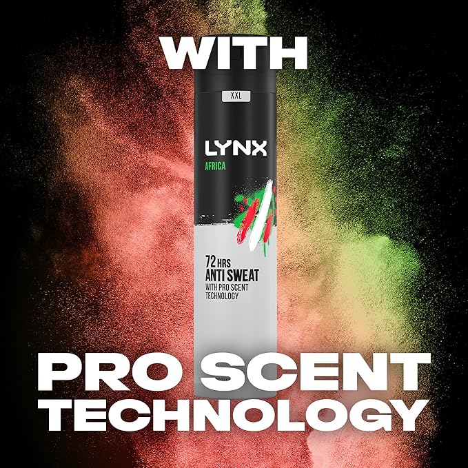 Lynx XXL Africa Antiperspirant Deodorant Spray 72hour protection against odour and wetness nofuss aerosol for allday freshness 250 ml - Image 2