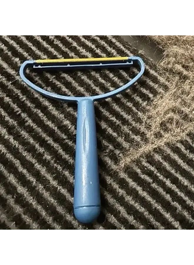 Blue Heavy Duty Pet Hair Remover Tool With Ergonomic Grip Durable Plastic Lint Roller For Dogs Cats Small Animals No Batteries Needed Coat Shaver Home Grooming Accessory Compact Design Sturdy Construction Animal Grooming - Image 1