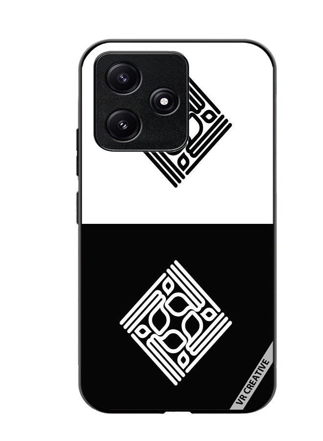VR CREATIVE Protective Case Cover For Xiaomi Poco M6 Pro 5G Kufi Arabic Calligraphy Design Multicolour - Image 1