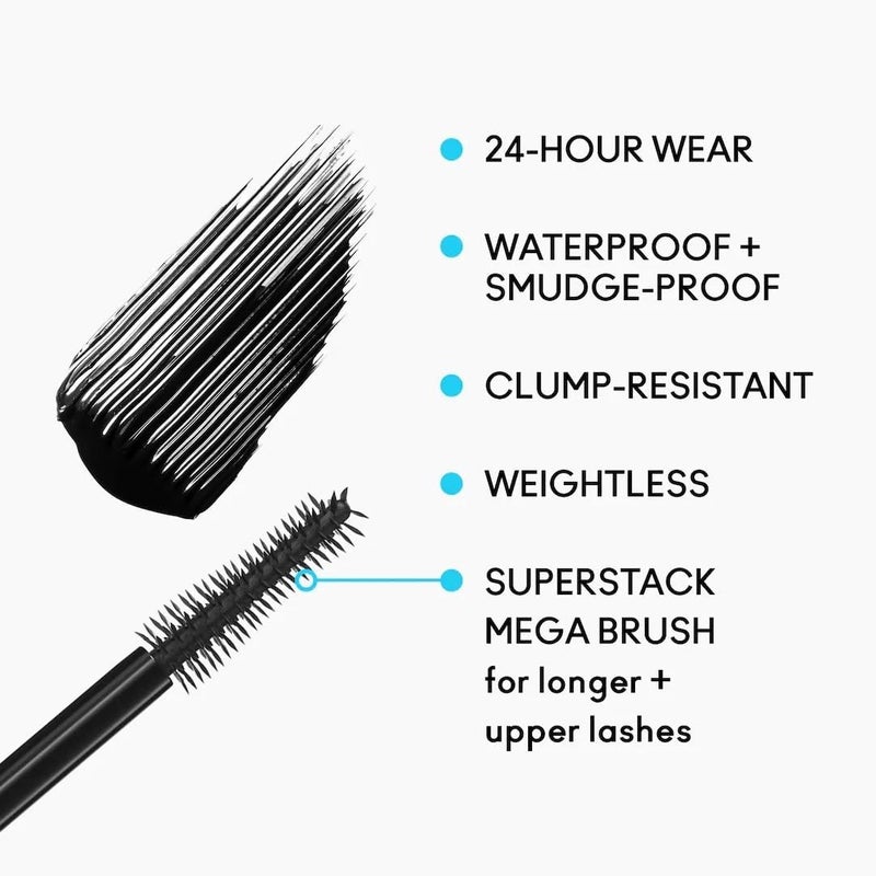 DUNGRANI ENTERPRISE MAC Haute Naughty Waterproof Curling Mascara Black Waterproof Mascara with Smart Curl Brush for Voluminous Lashes Black 10 ml - Image 5