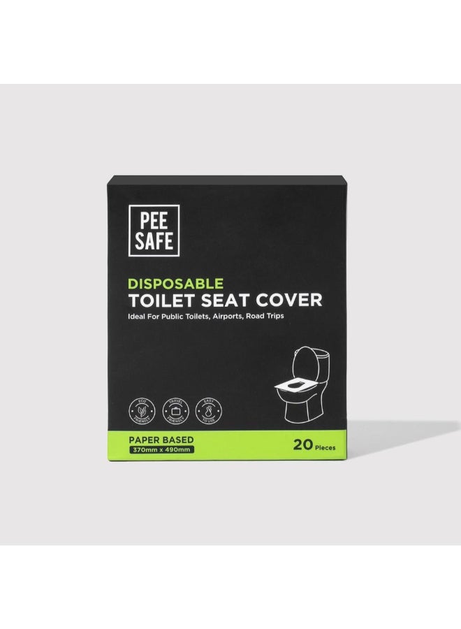 بيساف غطاء مقعد مرحاض ورقي قابل للاستخدام مرة واحدة أبيض 370 × 490 مم، RC360A - Image 1