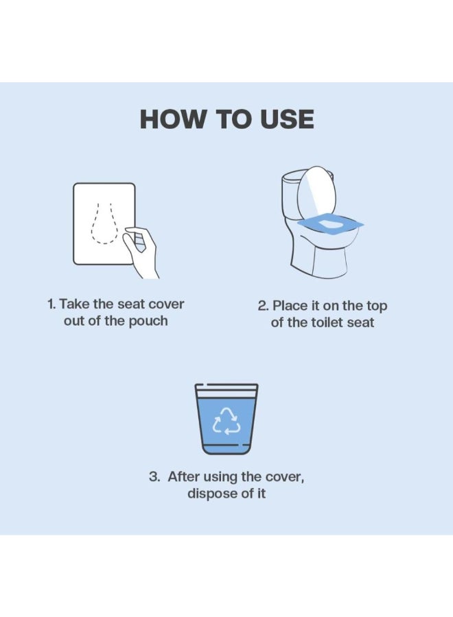 بيساف غطاء مقعد مرحاض ورقي قابل للاستخدام مرة واحدة أبيض 370 × 490 مم، RC360A - Image 4