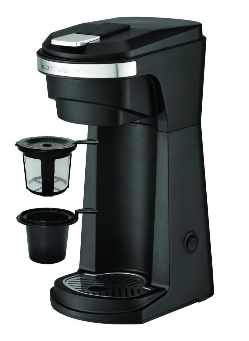 2 In 1 Single Serve Coffee Maker K Cup Compatible Automatic Compact Mini Two Way Espresso Coffee Machine With Reusable Filter And Drip Tray Holder Slim & Smart