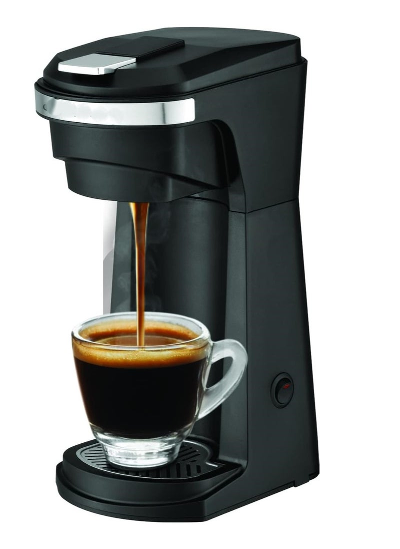 2 In 1 Single Serve Coffee Maker K Cup Compatible Automatic Compact Mini Two Way Espresso Coffee Machine With Reusable Filter And Drip Tray Holder Slim & Smart