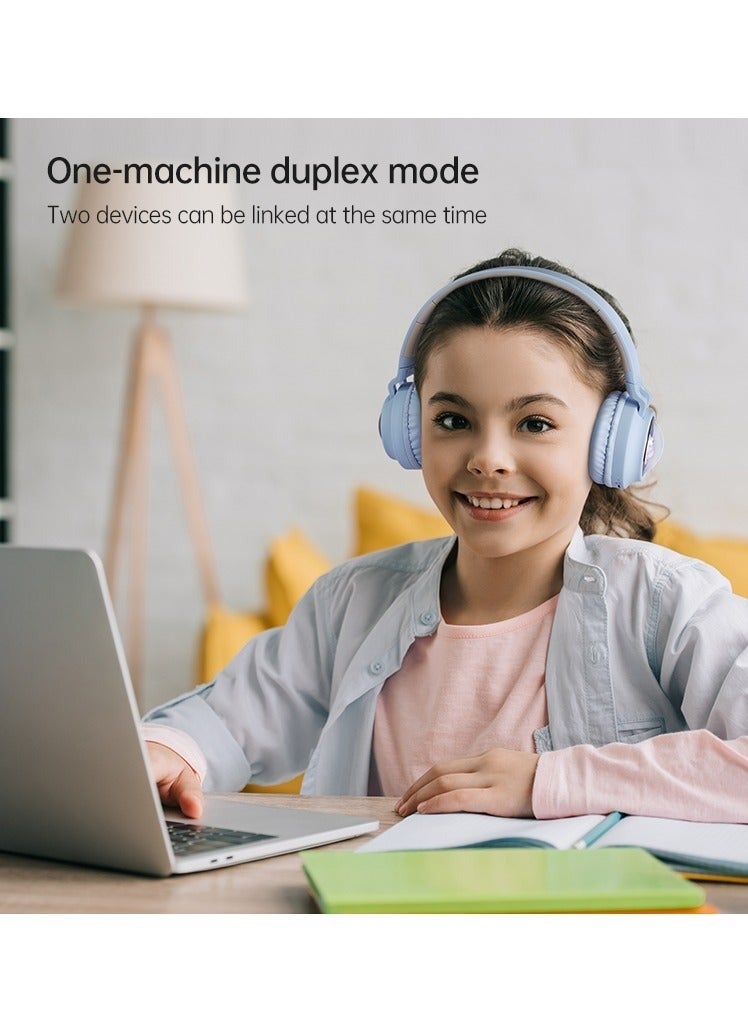 Bluetooth Headphones for Girls/Boys, HiFi Stereo Wireless Headphones with Built-in HD Microphone (Pink) - Image 5