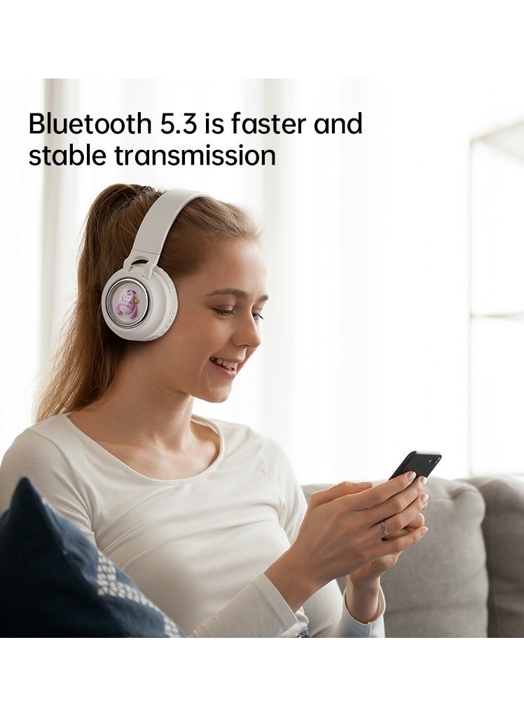 Bluetooth Headphones for Girls/Boys, HiFi Stereo Wireless Headphones with Built-in HD Microphone (Pink) - Image 4