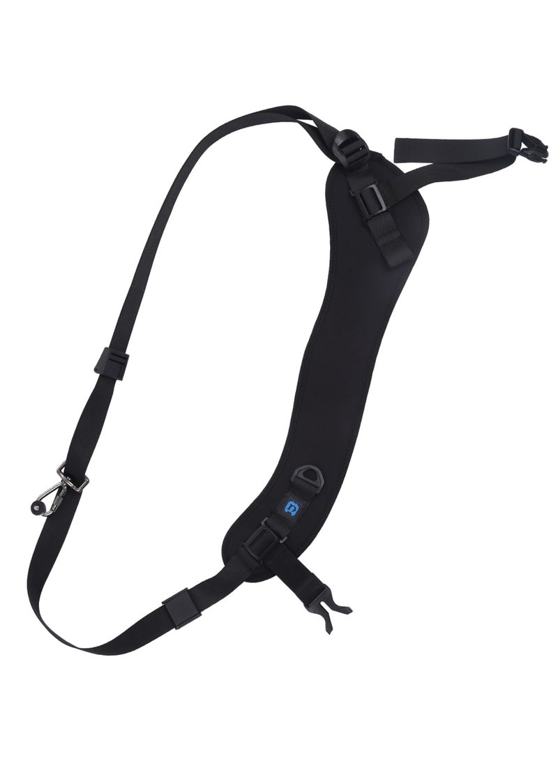 PULUZ Quick Release Anti-Slip Soft Pad Nylon Breathable Curved Camera Strap with Metal Hook for SLR / DSLR Cameras - Image 2