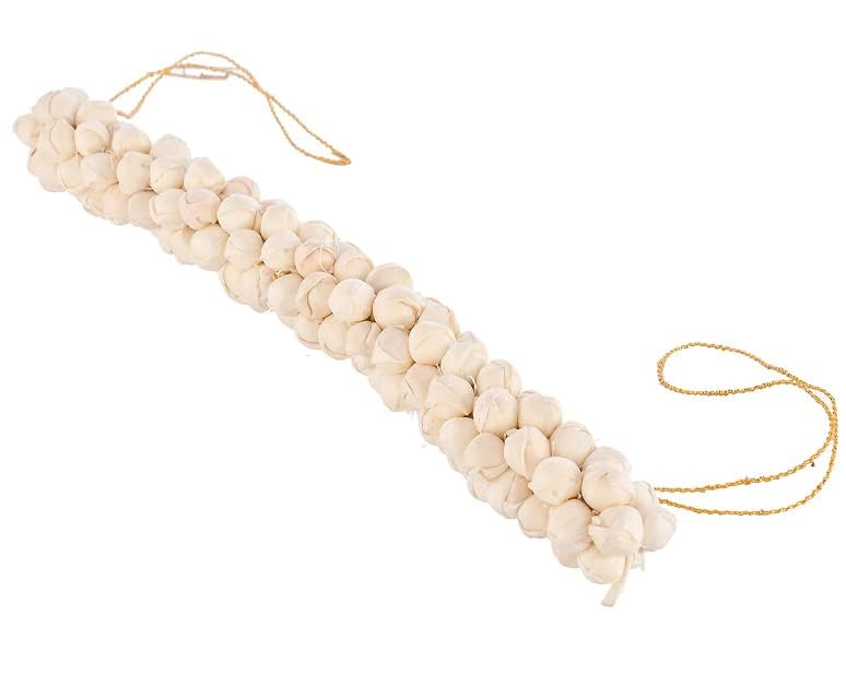 Ervio Handmade Floral Hair Gajra | Wedding Bridal Hair Veni | Indian Bun Accessory | Traditional Juda Decoration | Hair Garland for Women (White) - Image 1