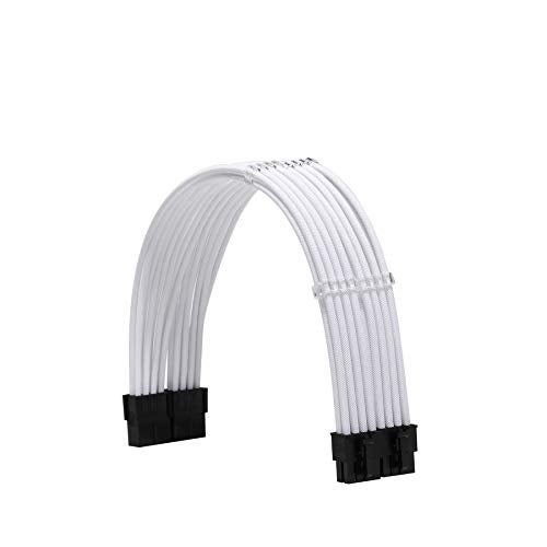 Formulamod Sleeve Extension Power Supply Cable Kit 18AWG ATX 24P+ EPS 8-P+PCI-E8-P with Combs for PSU to Motherboard/GPU (White) - Image 3