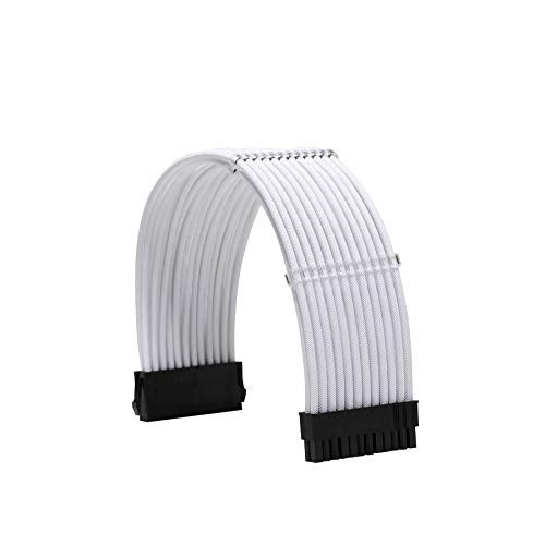 Formulamod Sleeve Extension Power Supply Cable Kit 18AWG ATX 24P+ EPS 8-P+PCI-E8-P with Combs for PSU to Motherboard/GPU (White) - Image 2