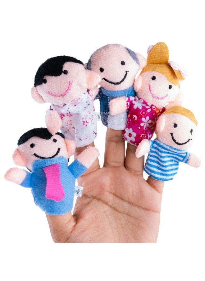 Super Z Outlet دمى أصابع بأسلوب عائلة الج grandparents والأب والأم والأخ والأخت للأطفال، العروض، وقت اللعب، المدارس 6 قطع (العائلة 1)  - Image 3