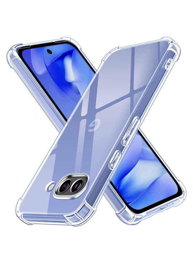 غطاء حماية شفاف ومرن من السيليكون TPU الناعم لهاتف Google Pixel 10A، مزود بحماية معززة للزوايا، مصمم خصيصًا لهاتف Google Pixel 10A. - Image 1