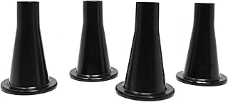 JSP Manufacturing JSP Manufacturing Black Plastic 3-5/8Ã¢â‚¬Â Bed Frame Feet/Glide Leg | Tall Cone Shaped Replacement Legs (4)  - Image 1