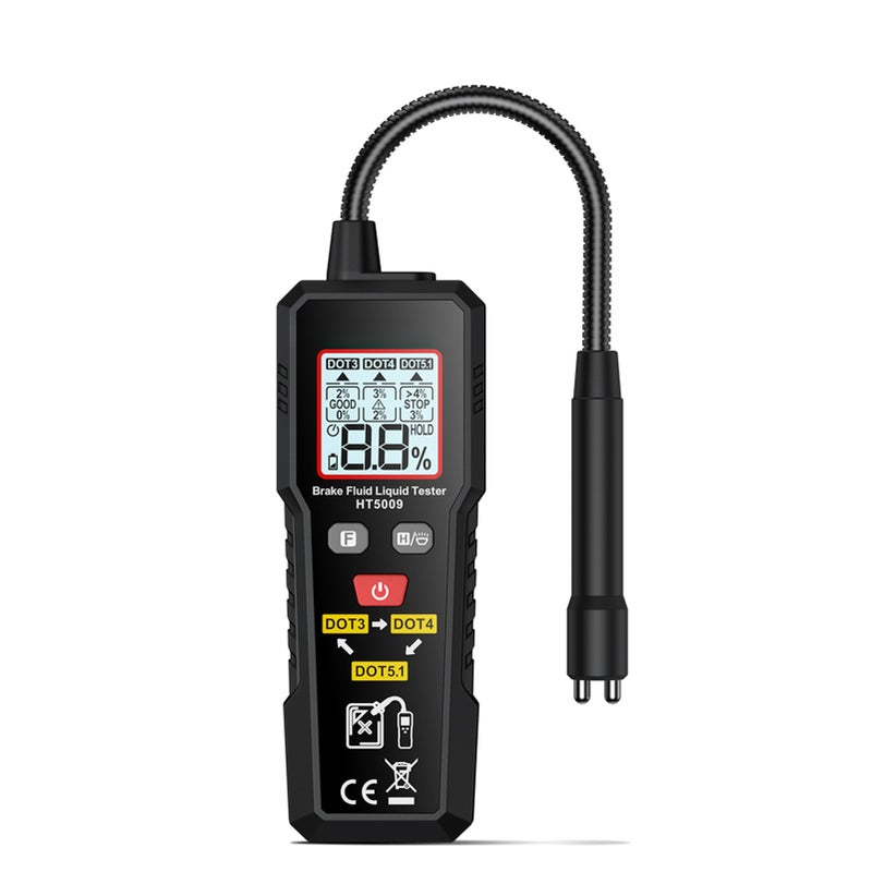 HABOTEST HT5009 Brake Fluid Liquid Tester Brake Oil Detecting Pen Flexible Probe 3 Colors Backlit High-Precision Automobile Brake Fluid Content Detector for DOT3 DOT4 DOT5.1 - Image 1