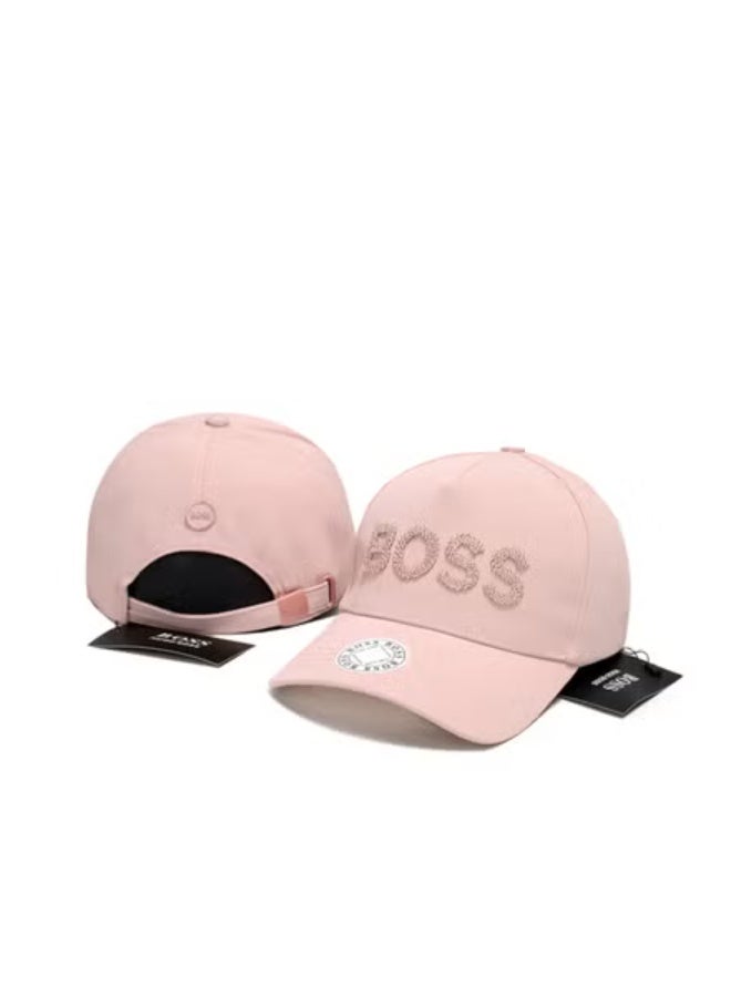BOSS Pink Cap with Beaded 3D Logo  Brand Badge