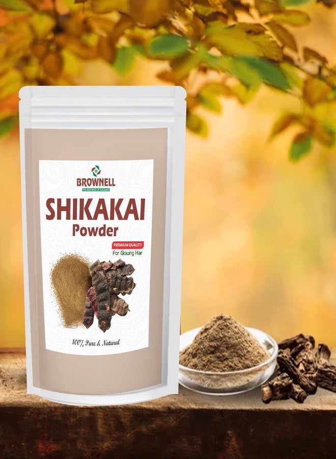 Brownell 100% Pure Shikakai Powder for Hair Natural Cleanser & Conditioner Herbal Anti-Dandruff & Hair Strengthening Powder Use with Amla & Reetha - 100g - Image 1