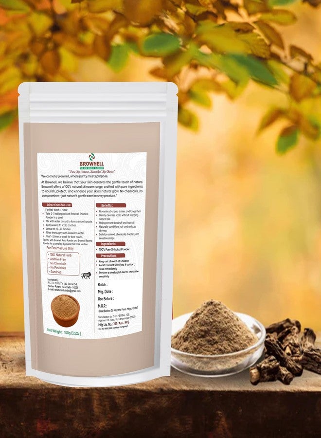 Brownell 100% Pure Shikakai Powder for Hair Natural Cleanser & Conditioner Herbal Anti-Dandruff & Hair Strengthening Powder Use with Amla & Reetha - 100g - Image 3