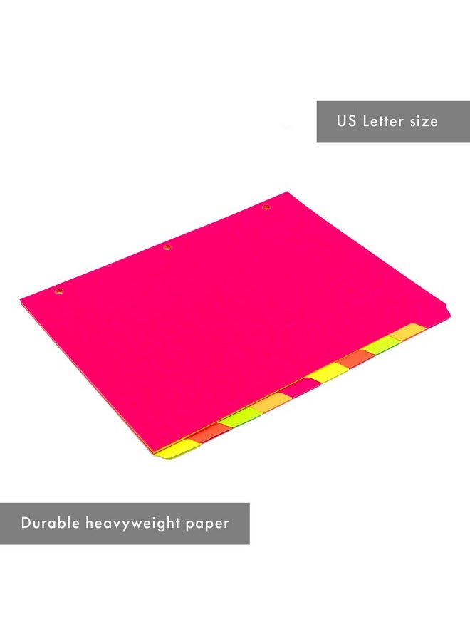 10 Dividers Binder Notebook File Page Separators 1 Packs Of 10 Tab Set 8 ½ X 11 In. Neon Colors - pzsku/Z8B8CBAF84D1590EC14C4Z/45/_/1720702010/f9302821-88af-4c50-b8f3-fb6229ee1763