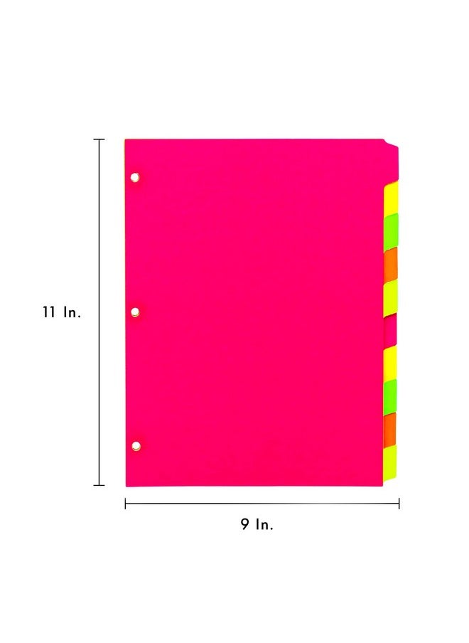 10 Dividers Binder Notebook File Page Separators 1 Packs Of 10 Tab Set 8 ½ X 11 In. Neon Colors - pzsku/Z8B8CBAF84D1590EC14C4Z/45/_/1720702012/c2ebb9f9-f787-4685-9066-1aaaff4b60a9