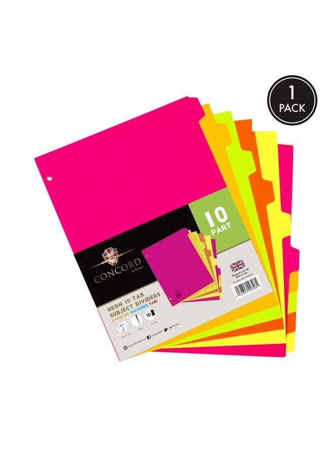 10 Dividers Binder Notebook File Page Separators 1 Packs Of 10 Tab Set 8 ½ X 11 In. Neon Colors - pzsku/Z8B8CBAF84D1590EC14C4Z/45/_/1720702013/668dc7fa-41bb-4035-bb8e-786e340808a2