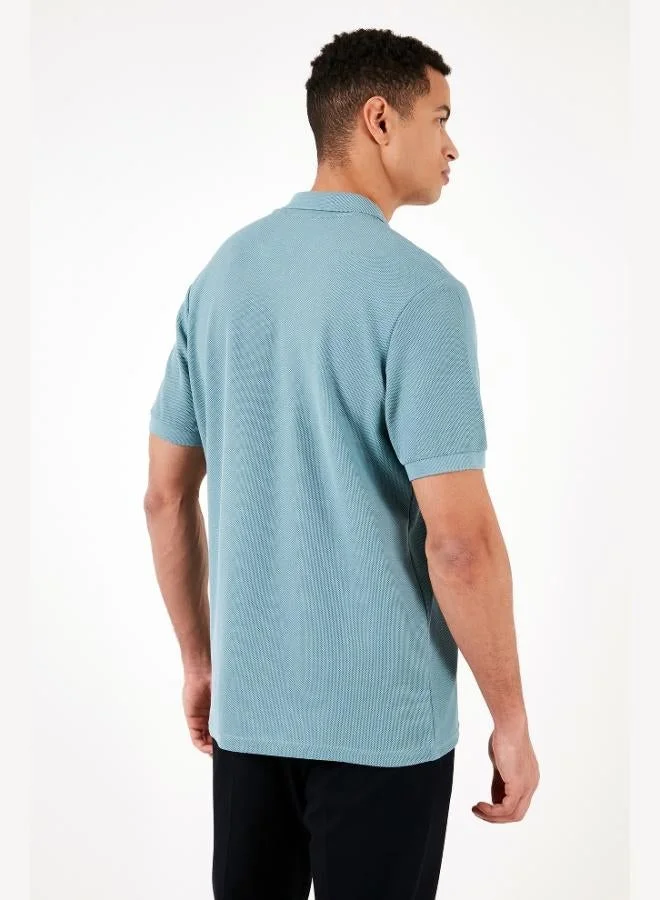 Buratti  Buratti Cotton Regular Fit Zippered Polo Collar T Shirt Men's Polo Collar T-Shirt 5902434 for Men | Best Price UAE