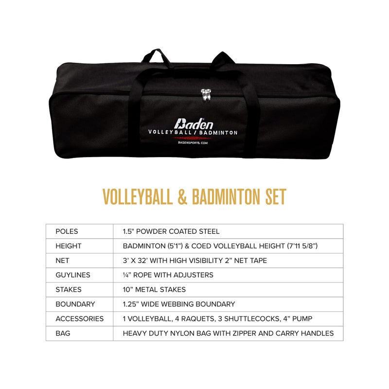 Baden Champions Volleyball Badminton Combo Set - Image 5