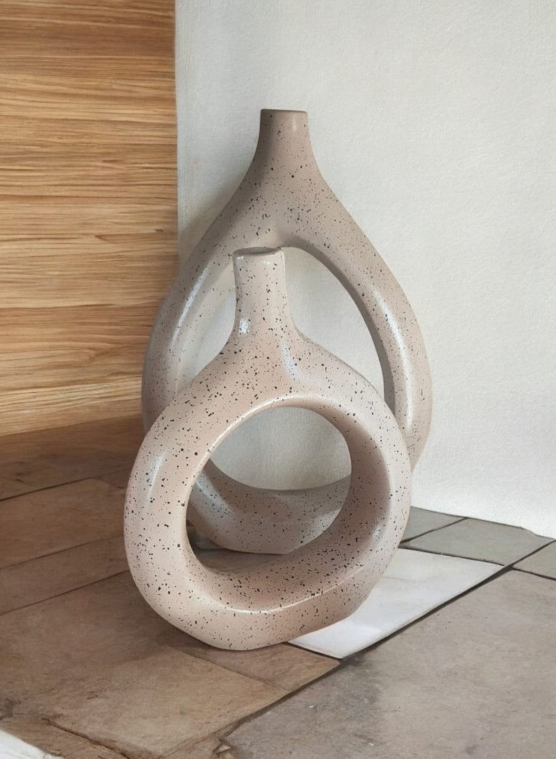 كلور زون بوتري طقم فازة فخارية ديكورية للمكتب والمنزل 35 cm  - Image 1