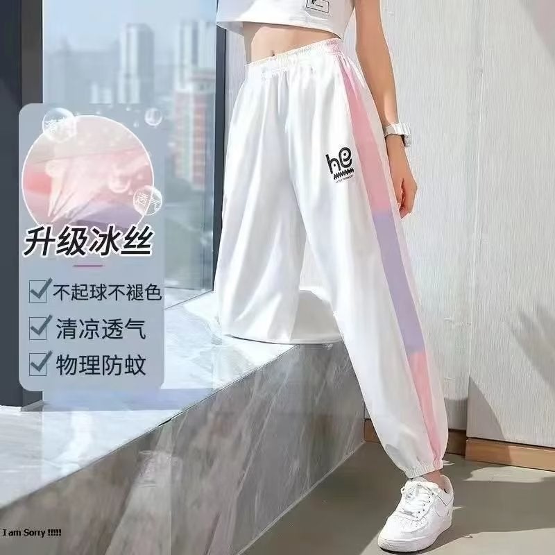Girls' Pants Summer Thin Children'S Trousers Ice Silk Mosquito-Proof Pants Girls' Older Children'S Summer Wear Student Girls' Casual Sports - Image 3