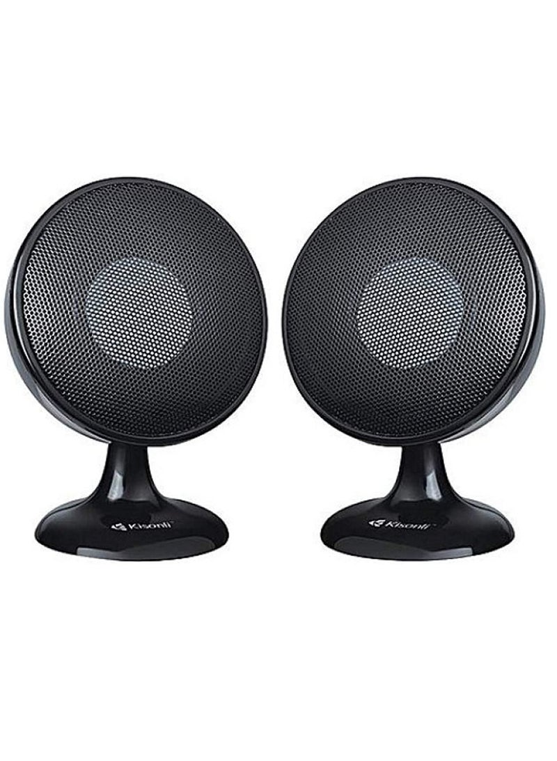 KISONLI S-888 WIRED MINI COMPUTER SPEAKERS USB 2.0 PC SPEAKERS FOR LAPTOP DESKTOP PHONE 6W BLACK
