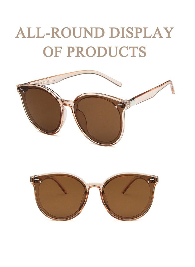 Beyond Sunglasses with Glasses Case for Men Women, UV400 Protection Personalized Sunglasses, Shades Glassess for Outdoor Driving (Brown) - Image 5