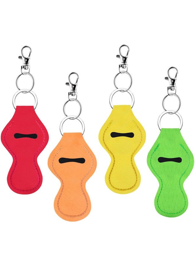 Duufin 16 Pieces Chapstick Holder Keychain Lip Balm Holder Lipstick Keychain Holder Lipgloss Keychains Holder with 16 Pieces Metal Clip Cords for Chapstick Tracker and Safeguard, 15 Color - Image 3