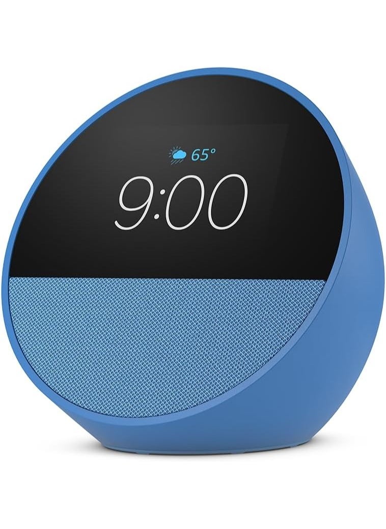 REBENUO Echo Spot is a smart device with a vibrant Sonido and Alexa with a beautiful screen (blue) new release 2024  - Image 1