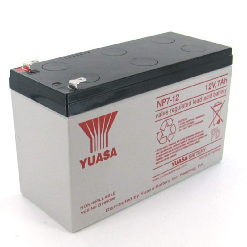 Yuasa NP7-12 12V/7Ah Sealed Lead Acid Battery with F1 Terminal - Image 1
