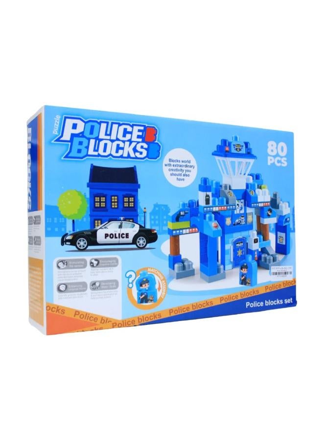 Police Station Building Blocks – 80 Pieces - Image 2
