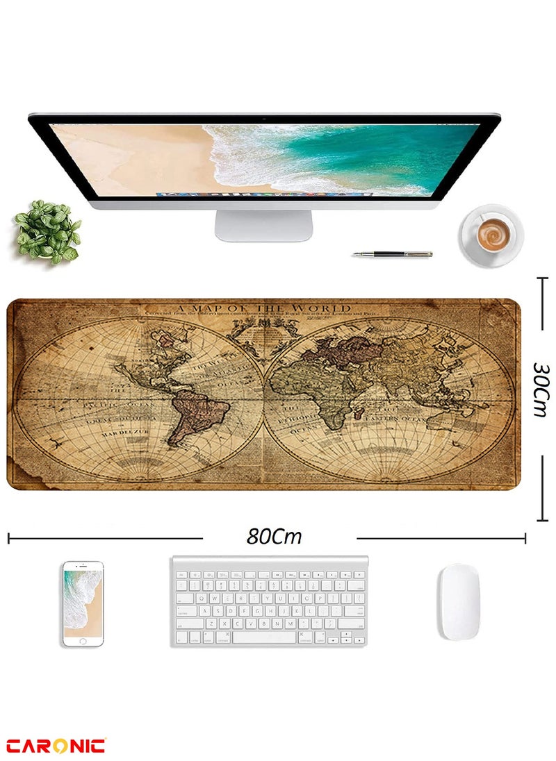 CARONIC - Large Gaming Mouse Pad with Superior Micro Weave Cloth Extended Desk Mousepad with Stitched Edges Non-Slip Base Water Resist Keyboard Pad For Gamer And Office Home Carl M1683 - Image 1