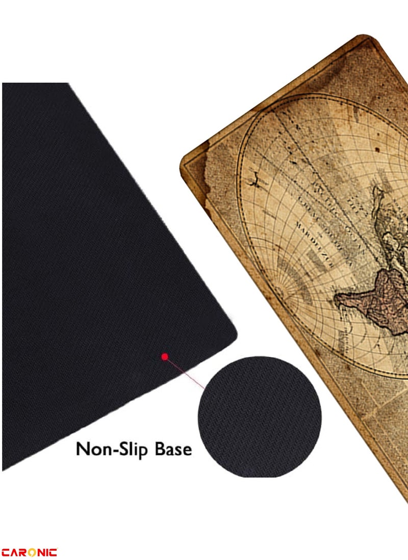 CARONIC - Large Gaming Mouse Pad with Superior Micro Weave Cloth Extended Desk Mousepad with Stitched Edges Non-Slip Base Water Resist Keyboard Pad For Gamer And Office Home Carl M1683 - Image 1