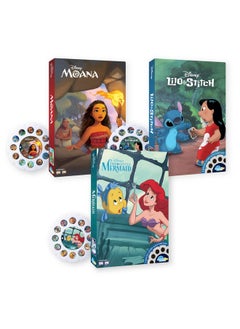 Moonlite Storytime Storybook Reels, 3 Story Set, Moana, Lilo And Stitch, The Little Mermaid, Digital Stories For Projector, Toddler Early Learning Gifts For Kids Ages 12 Months And Up  - Image 1