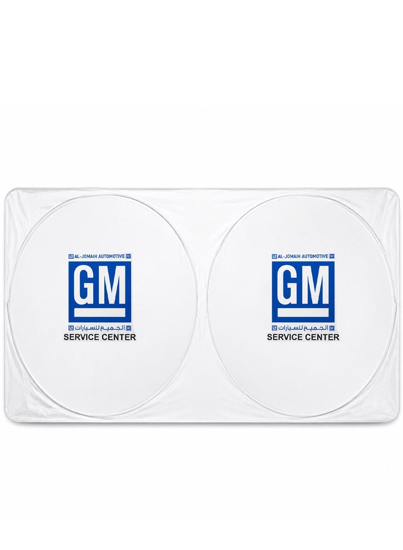 GM Original Front Windshield Sunshade 150 x 75 cm Foldable Car Windshield Sun Shade UV Reflective Heat Insulation Sun Visor Protector for GM Vehicles, Blocks UV Rays, Keeps Interior Cool, Folding Storage Bag Included, Genuine GM Service Center Accessory - Image 2