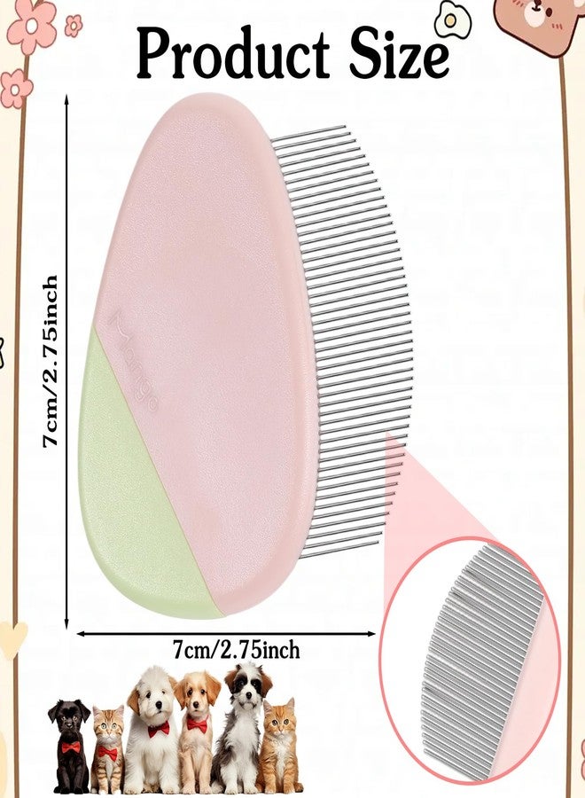 Psiriol Eye Comb For Small Dogs, Stainless Steel Pet Facial Grooming Comb, Dog Flea Comb, Round-Tip Arc Teeth, Stress-free Tear Stain Remover for Dogs & Cats Fit Yorkie, Shih Tzu, Maltese Maltipoo Pomeranian - Image 2
