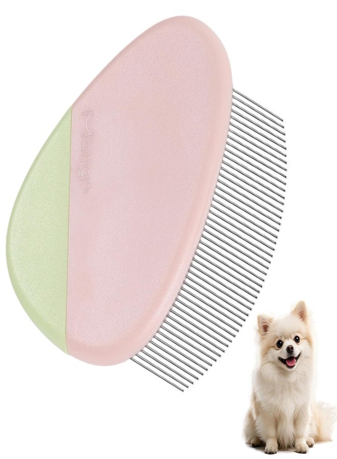 Psiriol Eye Comb For Small Dogs, Stainless Steel Pet Facial Grooming Comb, Dog Flea Comb, Round-Tip Arc Teeth, Stress-free Tear Stain Remover for Dogs & Cats Fit Yorkie, Shih Tzu, Maltese Maltipoo Pomeranian - Image 1