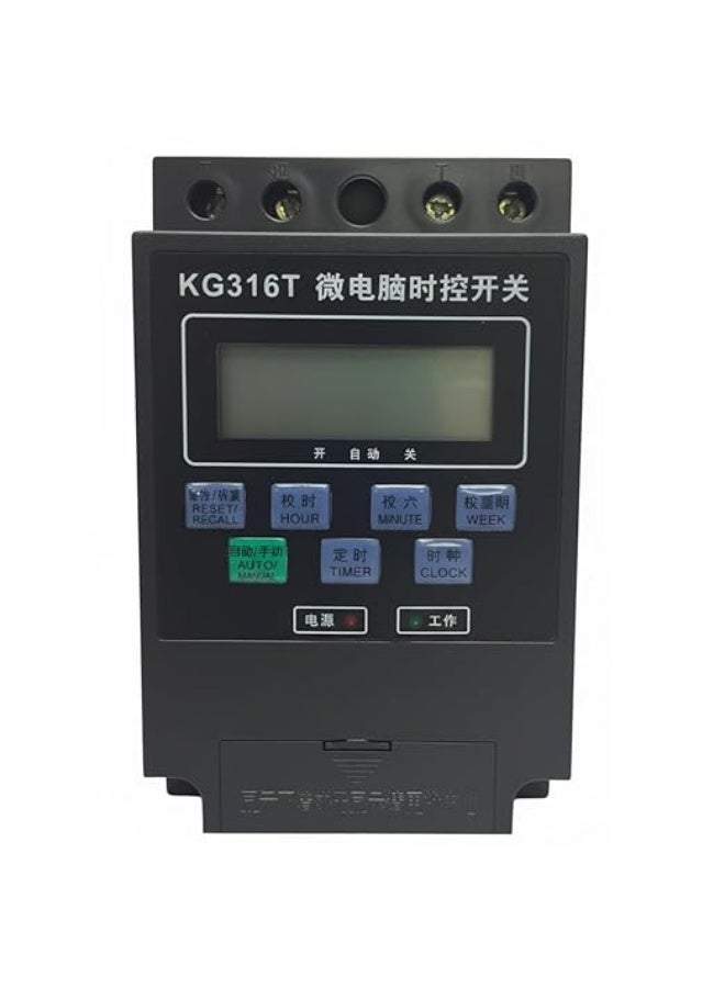 وحدة تحكم حاسوبية دقيقة KG316T | مفتاح مؤقت رقمي قابل للبرمجة | شاشة LCD | تيار متردد 220 فولت 25 أمبير | غلاف بلاستيكي - Image 1