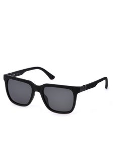 Men's Square Shape Polarized  Sunglasses SPLN34V54U28Z - Lens Size: 54 Mm - Matt Black