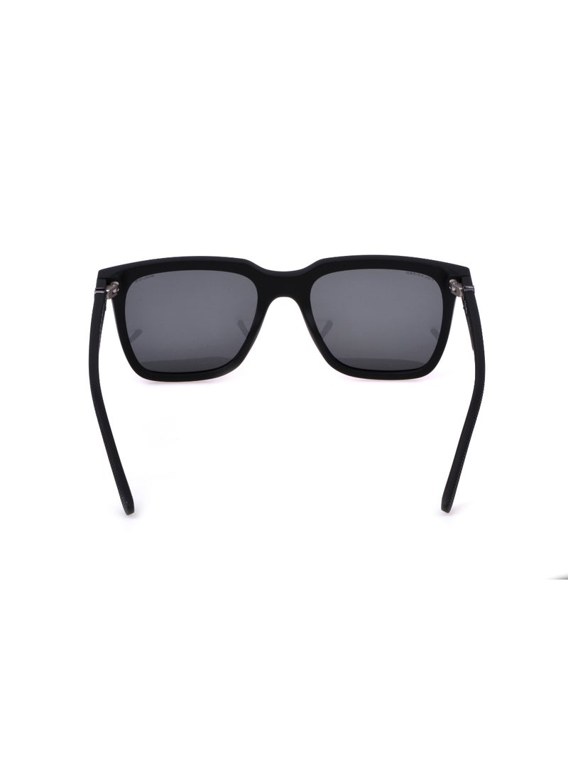 POLICE - Men's Square Shape Polarized  Sunglasses SPLN34V54U28Z - Lens Size: 54 Mm - Matt Black - Image 1