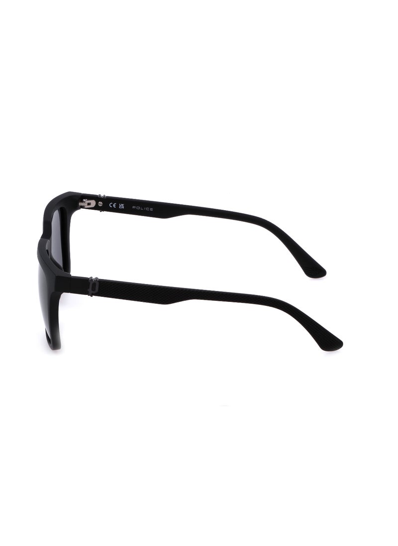 POLICE - Men's Square Shape Polarized  Sunglasses SPLN34V54U28Z - Lens Size: 54 Mm - Matt Black - Image 1