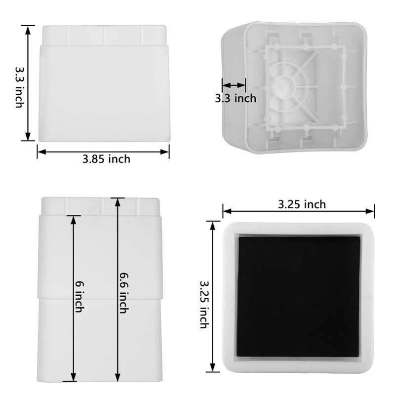 BTSD-Home Bed Risers 3 or 6 Inch Heavy Duty Stackable Furniture Risers for Sofas Table Couch Chair Bed Raisers 4 Pack White - Image 2