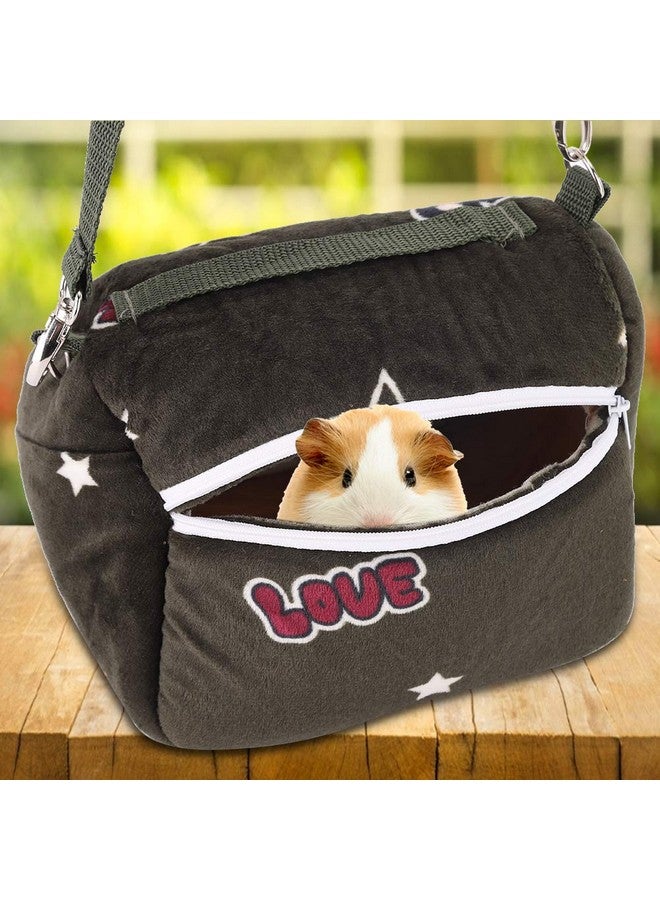 GLOGLOW Hamster Carrier Bag, Breathable Small Animal Outgoing Travel Pouch for Small Pets Squirrel Hedgehog Hamsters Sugar Glider Guinea Pig(L) - Image 2