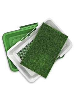 BJM Dog Toilet Puppy Pee Training Pad, Dog Litter Box Pad Potty Training Synthetic Grass Mesh Tray 3 Layer Pet Toilet for Dogs Indoor Outdoor Use  - Image 3