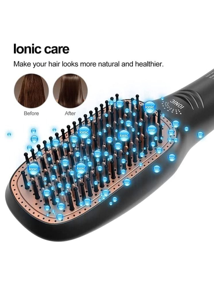 Hair Dryer Brush 3 in 1 Hot Air Brushes Blow Dryer Brush Hair Comb One Step Electric Hair Brushes Hair Straightener (gold) - Image 4