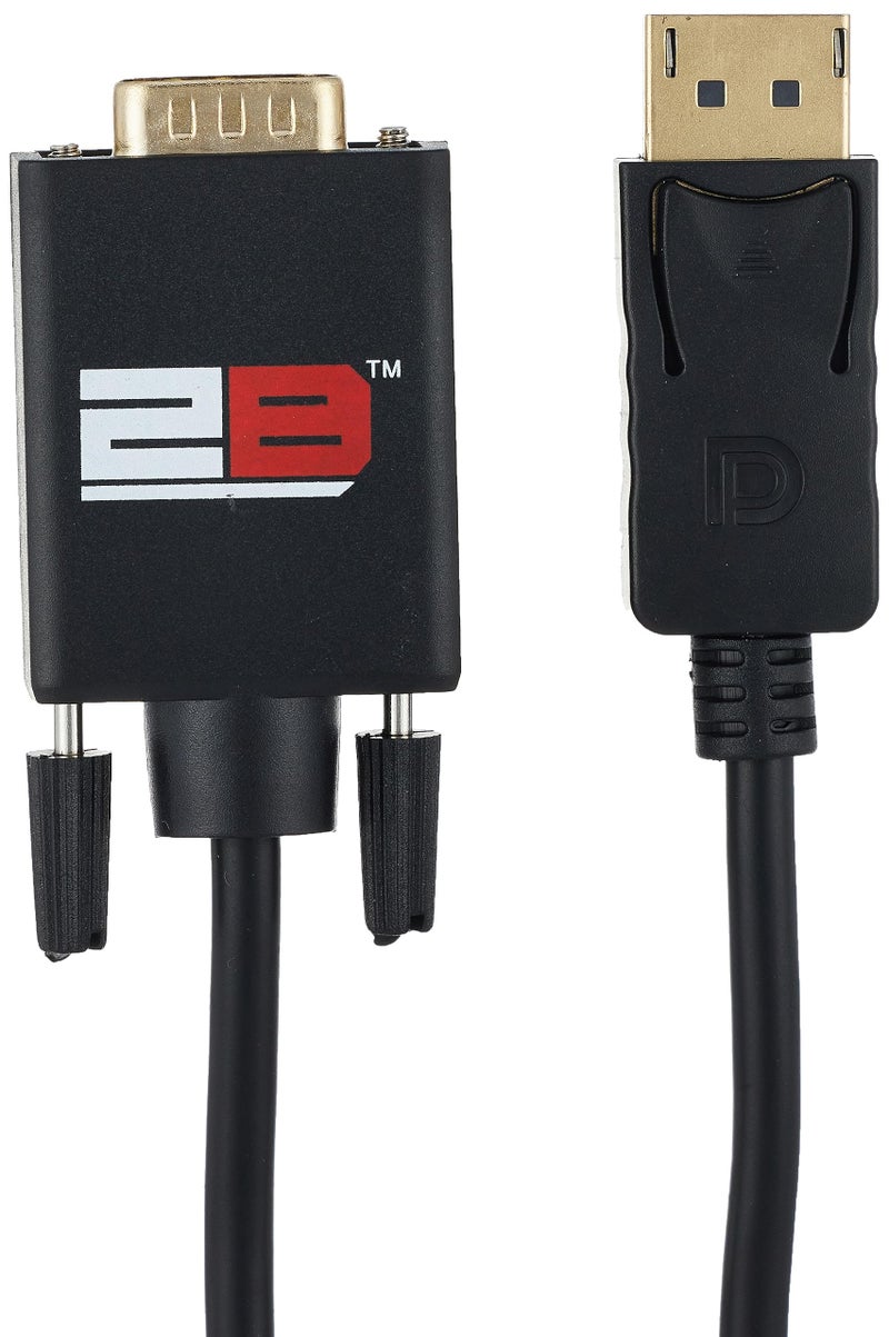 2B (DC605) - Display Port to VGA Cable - 1.8M - Black - Image 2