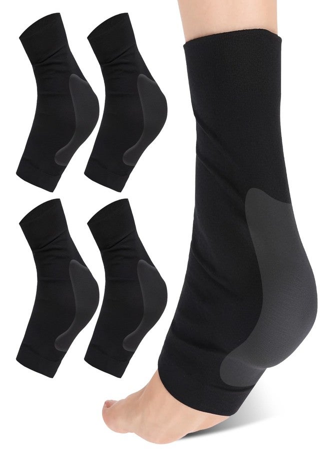 Hpmjz 2 Pcs Achilles Tendon Heel Protector Compression Padded Sleeve Socks Premium Gel Heel Socks Ankle Support Sock for Women Men Everyday Use Front Foot Shin Achilles Tendon Heels - Image 1
